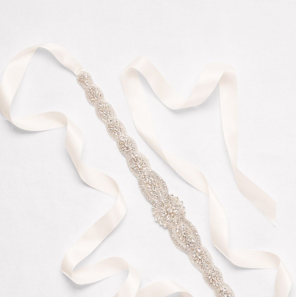 Bridal beaded sash belt new with tags